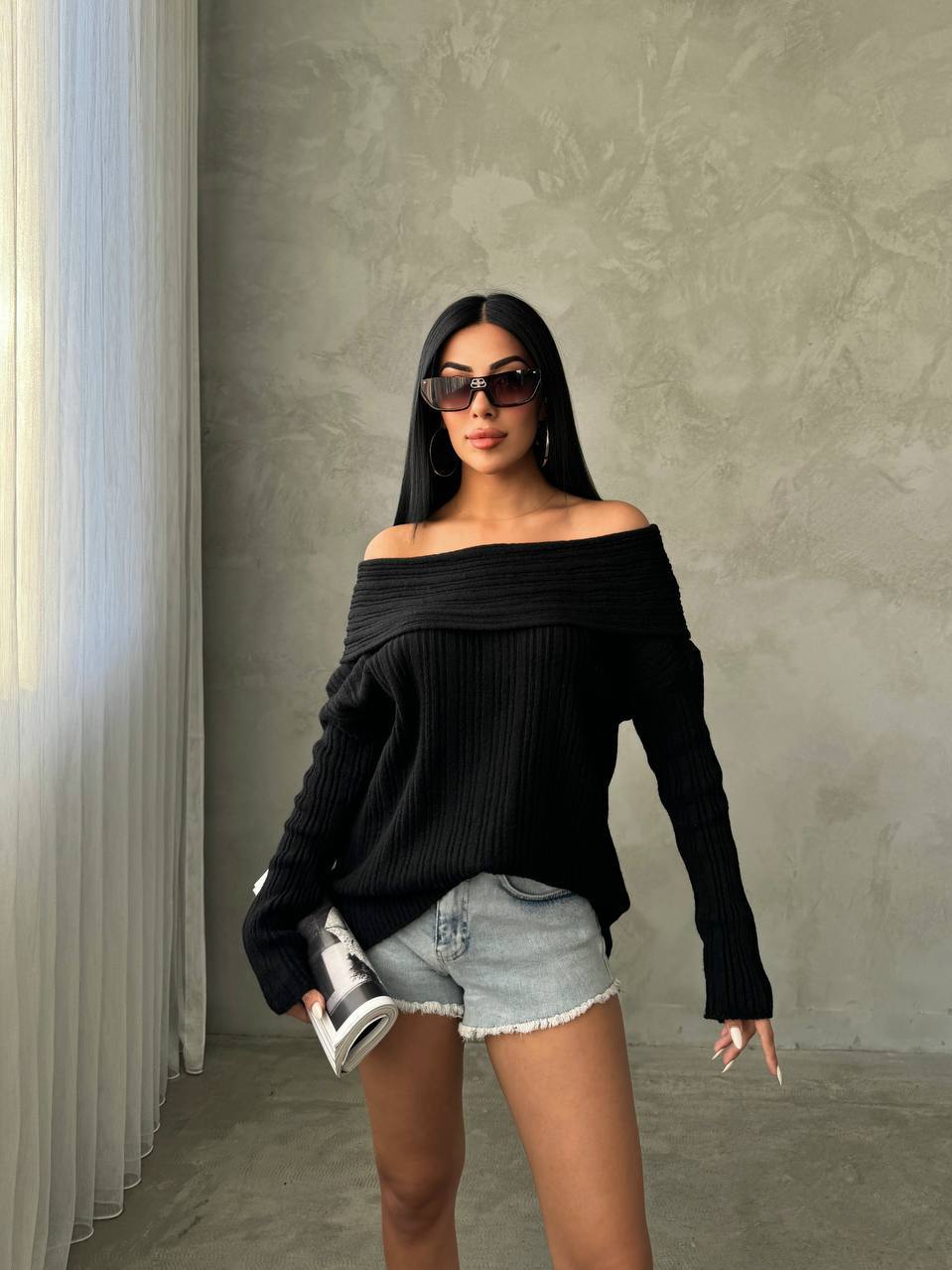 Off Shoulder Sweater