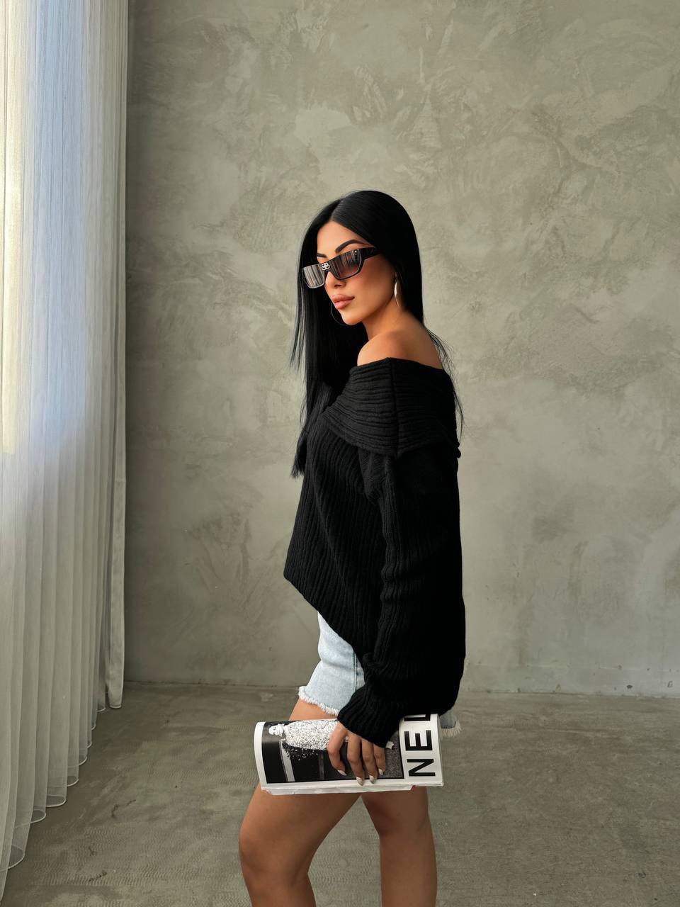 Off Shoulder Sweater