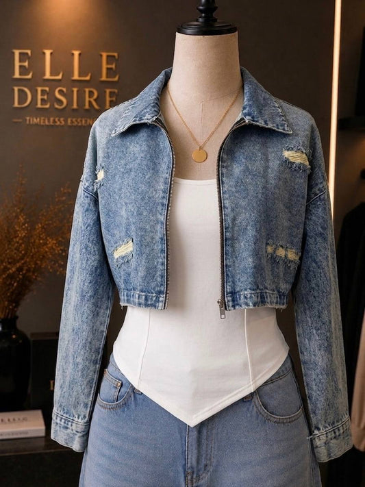 Cropped Denim Jacket