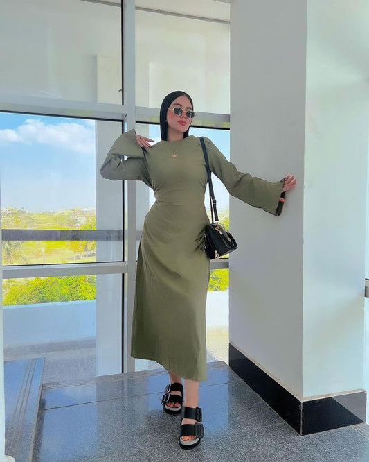 Bubble Dress - Olive